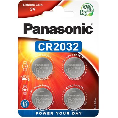 Panasonic Lithium Power CR2032 (4 Stk., CR2032, 220 mAh), Batterien + Akkus Panasonic Lithium Power CR2032 (4 Stk., CR2032, 220 mAh), Batterien + Akkus