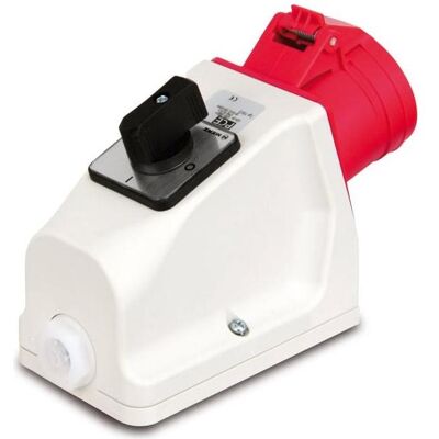 PCE 75915-6 Wandsteckdose - IP44, 16A, 5p, 6h Schalter PCE 75915-6 Wandsteckdose - IP44, 16A, 5p, 6h Schalter