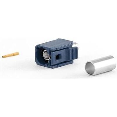 Varia FAKRA-Buchse Typ C für RG58 Kabel, Crimp Version, Elektronikkabel + Stecker, Blau Varia FAKRA-Buchse Typ C für RG58 Kabel, Crimp Version, Elektronikkabel + Stecker, Blau