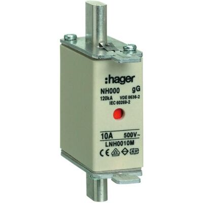 Hager, Sicherung, LNH0010M (10 A) Hager, Sicherung, LNH0010M (10 A)