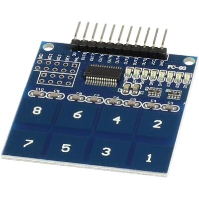 Allnet 4duino 8 chanel Capacive Touch Button Switch Board, Entwicklungsboard + Kit Allnet 4duino 8 chanel Capacive Touch Button Switch Board, Entwicklungsboard + Kit