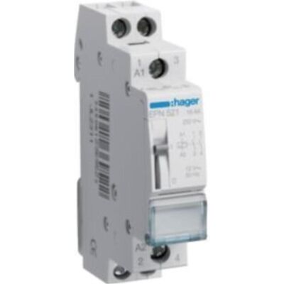 Hager Fernschalter 2S, 12V,16A EPN521, Relais Hager Fernschalter 2S, 12V,16A EPN521, Relais