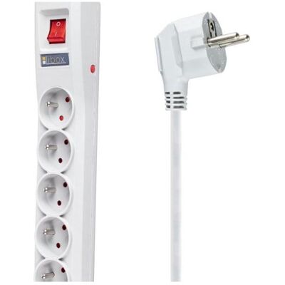 Libox, Steckdosenleiste, Steckdosenleiste mit Überspannungsschutz, 5 Steckdosen, 5 m, weiss (LBR-5) (5x, CEE 7/3, CEE 7/4, 5 m) Libox, Steckdosenleiste, Steckdosenleiste mit Überspannungsschutz, 5 Steckdosen, 5 m, weiss (LBR-5) (5x, CEE 7/3, CEE 7/4, 5 m)