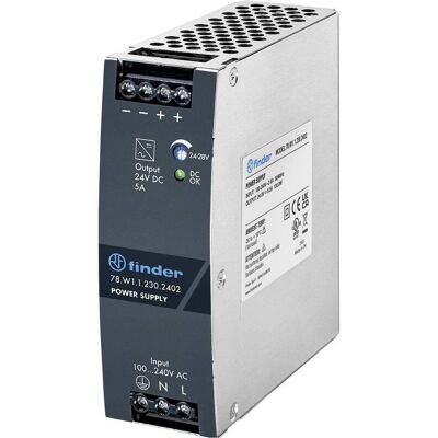 Finder, Systemstromversorgung, 78.W1.1.230.2402 Schaltnetzteil 5 A 120 W Anzahl Ausgänge:1 x Inhalt 1 Finder, Systemstromversorgung, 78.W1.1.230.2402 Schaltnetzteil 5 A 120 W Anzahl Ausgänge:1 x Inhalt 1
