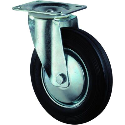 HP Autozubehör, Möbelrollen, Lenkrolle Rad-Ø 200 mm Tragfähigkeit 205 kg Vollgummi Platte L135xB110 mm HP Autozubehör, Möbelrollen, Lenkrolle Rad-Ø 200 mm Tragfähigkeit 205 kg Vollgummi Platte L135xB110 mm