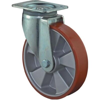 BS Rollen, Möbelrollen, Schwerlastlenkrolle Rad-Ø 125 mm Tragfähigkeit 450 kg Gusspolyurethan 135 mm 110 mm BS Rollen, Möbelrollen, Schwerlastlenkrolle Rad-Ø 125 mm Tragfähigkeit 450 kg Gusspolyurethan 135 mm 110 mm