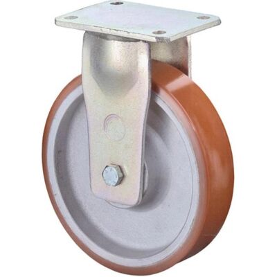 BS Rollen, Möbelrollen, Schwerlast-Bockrolle Rad-Ø 100 mm Tragfähigkeit 400 kg Guss-Polyurethan Platte L138xB110 mm BS Rollen, Möbelrollen, Schwerlast-Bockrolle Rad-Ø 100 mm Tragfähigkeit 400 kg Guss-Polyurethan Platte L138xB110 mm