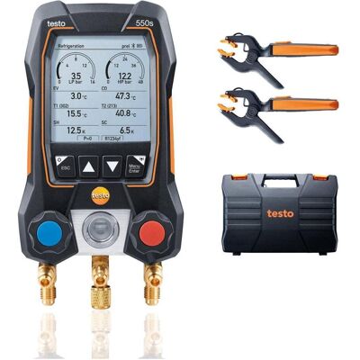 Testo, Detektor, 550s Set e digitale Monteurhilfe mit kabellosen Zangen Temperaturfühlern (Schadstoff Messgerät) Testo, Detektor, 550s Set e digitale Monteurhilfe mit kabellosen Zangen Temperaturfühlern (Schadstoff Messgerät)