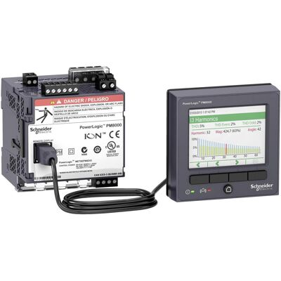 Schneider, Energiemessgerät, Universalmessgerät ION, PowerLogic PM8144, Essential, DIN-Schiene mit Display, 64 MB, 128 Samples/Pe Schneider, Energiemessgerät, Universalmessgerät ION, PowerLogic PM8144, Essential, DIN-Schiene mit Display, 64 MB, 128 Samples/Pe