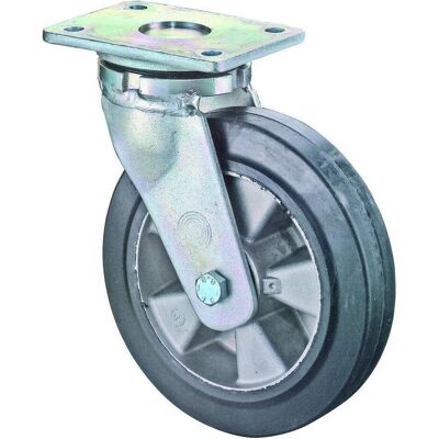 BS Rollen, Möbelrollen, Lenkrolle, RR100.B80,mit Platte,Ø 200,B 50mm,450kg,Elastik-Reifen BS Rollen, Möbelrollen, Lenkrolle, RR100.B80,mit Platte,Ø 200,B 50mm,450kg,Elastik-Reifen