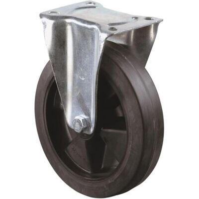 BS Rollen, Möbelrollen, Bockrolle Rad-Ø 125 mm Tragfähigkeit 150 kg Vollgummi Platte L115xB85 mm BS Rollen, Möbelrollen, Bockrolle Rad-Ø 125 mm Tragfähigkeit 150 kg Vollgummi Platte L115xB85 mm