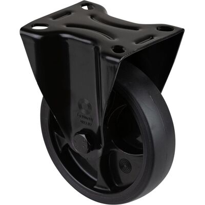 BS Rollen, Möbelrollen, Bockrolle Rad-Ø 125 mm Tragfähigkeit 120 kg Bockrollen Gummi Platte L104xB80 mm Farbe Rolle schwarz BS Rollen, Möbelrollen, Bockrolle Rad-Ø 125 mm Tragfähigkeit 120 kg Bockrollen Gummi Platte L104xB80 mm Farbe Rolle schwarz