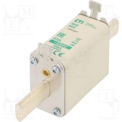 Eti, Sicherung, Sicherung: Schmelz Keramik,Industrie 63A 690VAC aM NH0 WT-NH (63 A) Eti, Sicherung, Sicherung: Schmelz Keramik,Industrie 63A 690VAC aM NH0 WT-NH (63 A)