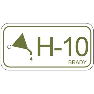 Brady, Sicherheitskennzeichnung, B-7527, Polypropylen Schild, Energy Source Tag - Hydraulic, 75 x 38mm, Olivgrün auf Weiss, Be Brady, Sicherheitskennzeichnung, B-7527, Polypropylen Schild, Energy Source Tag - Hydraulic, 75 x 38mm, Olivgrün auf Weiss, Be