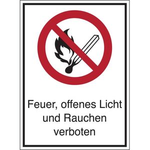Brady, Sicherheitskennzeichnung, STD-144-131X185-B7527, Verbotsschilder - Feuer, offenes Licht und Rauchen verboten Brady, Sicherheitskennzeichnung, STD-144-131X185-B7527, Verbotsschilder - Feuer, offenes Licht und Rauchen verboten
