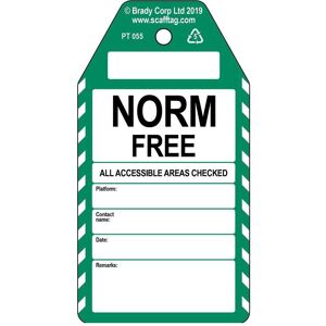 Brady, Sicherheitskennzeichnung, PROC-GB-PT 055-50, Norm Free - Anhänger, Polypropylene, Schwarz auf Grün & Weiss, 150 x 80 mm Brady, Sicherheitskennzeichnung, PROC-GB-PT 055-50, Norm Free - Anhänger, Polypropylene, Schwarz auf Grün & Weiss, 150 x 80 mm
