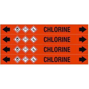 Brady, Sicherheitskennzeichnung, ASME - Rohrmarkierer - Chlorine Brady, Sicherheitskennzeichnung, ASME - Rohrmarkierer - Chlorine