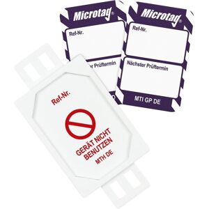 Brady, Sicherheitskennzeichnung, MIC-DE-PK-MTI-GP-PL, Microtag Set, 20 x Microtag Halter, 20 x Microtag Einsteckschild (Weiss Brady, Sicherheitskennzeichnung, MIC-DE-PK-MTI-GP-PL, Microtag Set, 20 x Microtag Halter, 20 x Microtag Einsteckschild (Weiss