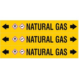 Brady, Sicherheitskennzeichnung, ASME - Rohrmarkierer - Natural Gas Brady, Sicherheitskennzeichnung, ASME - Rohrmarkierer - Natural Gas