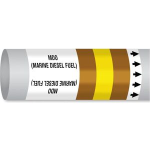Brady, Sicherheitskennzeichnung, B-7541, ISO 14726 IMO Rohrmarkierer - Fuel: Mdo (Marine Diesel Fuel), Polyester, Braun/Gelb/ Brady, Sicherheitskennzeichnung, B-7541, ISO 14726 IMO Rohrmarkierer - Fuel: Mdo (Marine Diesel Fuel), Polyester, Braun/Gelb/