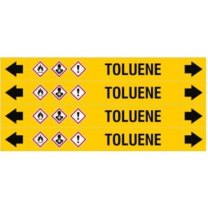 Brady, Sicherheitskennzeichnung, ASME - Rohrmarkierer - Toluene Brady, Sicherheitskennzeichnung, ASME - Rohrmarkierer - Toluene