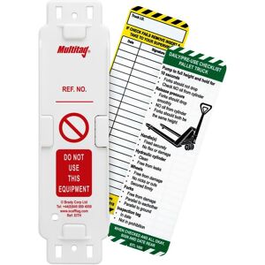 Brady, Sicherheitskennzeichnung, Scafftag, MUL-GB-EITH/L-1450, Pallet Truck Tag Set, 10 Multitag Halter, 10 Pallet truck Tag Einste Brady, Sicherheitskennzeichnung, Scafftag, MUL-GB-EITH/L-1450, Pallet Truck Tag Set, 10 Multitag Halter, 10 Pallet truck Tag Einste