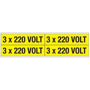 Brady, Sicherheitskennzeichnung, Kennzeichnungen für Leitungen und Stromspannung, 220 Volt Brady, Sicherheitskennzeichnung, Kennzeichnungen für Leitungen und Stromspannung, 220 Volt