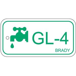 Brady, Sicherheitskennzeichnung, B-7527, Polypropylen Schild, Energy Source Tag - Glycol, 75 x 38mm, Grün auf Weiss, Beschrift Brady, Sicherheitskennzeichnung, B-7527, Polypropylen Schild, Energy Source Tag - Glycol, 75 x 38mm, Grün auf Weiss, Beschrift