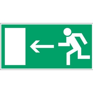 Brady, Sicherheitskennzeichnung, PIC 358-210X105-B7527, Fluchtwegkennzeichnung - Rettungsweg nach links Brady, Sicherheitskennzeichnung, PIC 358-210X105-B7527, Fluchtwegkennzeichnung - Rettungsweg nach links