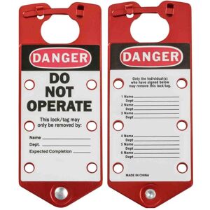 Brady, Sicherheitskennzeichnung, etikettierter Anhänger, Rot, 76mm x 180mm, "Danger Do Not Operate.... etc", für nachträglich Brady, Sicherheitskennzeichnung, etikettierter Anhänger, Rot, 76mm x 180mm, "Danger Do Not Operate.... etc", für nachträglich