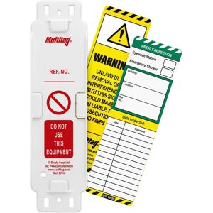 Brady, Sicherheitskennzeichnung, Scafftag, EITH-L-GB-WASH, EyeWash ShowerTag Set, 10 Multitag Halter, 10 EyeWash ShowerTag Einsteck Brady, Sicherheitskennzeichnung, Scafftag, EITH-L-GB-WASH, EyeWash ShowerTag Set, 10 Multitag Halter, 10 EyeWash ShowerTag Einsteck