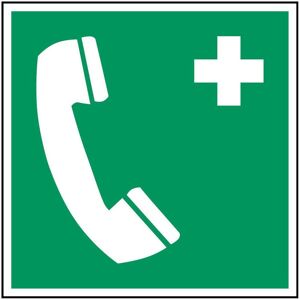 Brady, Sicherheitskennzeichnung, ISO-Sicherheitsschild - Notruftelefon Brady, Sicherheitskennzeichnung, ISO-Sicherheitsschild - Notruftelefon