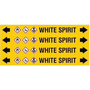 Brady, Sicherheitskennzeichnung, ASME - Rohrmarkierer - White Spirit Brady, Sicherheitskennzeichnung, ASME - Rohrmarkierer - White Spirit
