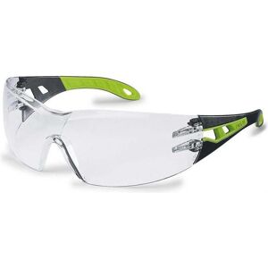 Uvex, Schutzbrille + Gesichtsschutz, Safety goggles Pheos clear lens, supravision HC / AF coating, black / green legs. Packed in a r Uvex, Schutzbrille + Gesichtsschutz, Safety goggles Pheos clear lens, supravision HC / AF coating, black / green legs. Packed in a r