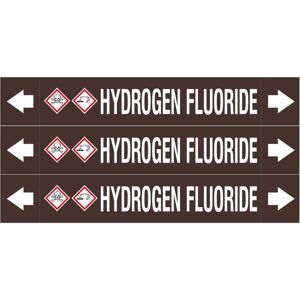 Brady, Sicherheitskennzeichnung, ASME - Rohrmarkierer - Hydrogen Fluoride Brady, Sicherheitskennzeichnung, ASME - Rohrmarkierer - Hydrogen Fluoride