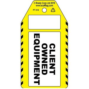Brady, Sicherheitskennzeichnung, PROC-GB-PT 018-50, Eigentum des Kunden - Anhänger, Polypropylene, Schwarz auf Gelb & Weiss, 1 Brady, Sicherheitskennzeichnung, PROC-GB-PT 018-50, Eigentum des Kunden - Anhänger, Polypropylene, Schwarz auf Gelb & Weiss, 1