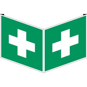 Brady, Sicherheitskennzeichnung, B-455, Fahnen- und Winkelschilder - Erste Hilfe, Polyvinylchlorid (PVC), Weiss auf Grün, 318 Brady, Sicherheitskennzeichnung, B-455, Fahnen- und Winkelschilder - Erste Hilfe, Polyvinylchlorid (PVC), Weiss auf Grün, 318