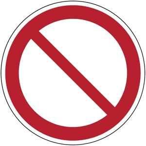 Brady, Sicherheitskennzeichnung, ISO-Sicherheitsschild - Allgemeines Verbotszeichen, Rund, Schwarz/rot auf weiss, Polyester Brady, Sicherheitskennzeichnung, ISO-Sicherheitsschild - Allgemeines Verbotszeichen, Rund, Schwarz/rot auf weiss, Polyester