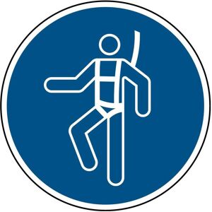Brady, Sicherheitskennzeichnung, Wear safety harness - ISO 7010 Brady, Sicherheitskennzeichnung, Wear safety harness - ISO 7010