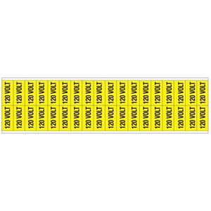 Brady, Sicherheitskennzeichnung, Kennzeichnungen für Leitungen und Stromspannung, 120 Volt Brady, Sicherheitskennzeichnung, Kennzeichnungen für Leitungen und Stromspannung, 120 Volt
