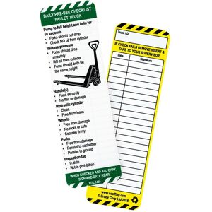 Brady, Sicherheitskennzeichnung, Scafftag, MUL-GB-EITL-STD-1450-50, Pallet Truck Tag Standard-Einsteckschilder, Polypropylen, Grün Brady, Sicherheitskennzeichnung, Scafftag, MUL-GB-EITL-STD-1450-50, Pallet Truck Tag Standard-Einsteckschilder, Polypropylen, Grün