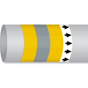 Brady, Sicherheitskennzeichnung, B-7541, ISO 14726 IMO Rohrmarkierer - Azetylen, Polyester, Gelb/Grau/Gelb, glänzend, 127.00 Brady, Sicherheitskennzeichnung, B-7541, ISO 14726 IMO Rohrmarkierer - Azetylen, Polyester, Gelb/Grau/Gelb, glänzend, 127.00