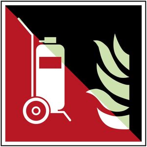 Brady, Sicherheitskennzeichnung, ISO-Sicherheitsschild - Feuerlöscher auf Rädern Brady, Sicherheitskennzeichnung, ISO-Sicherheitsschild - Feuerlöscher auf Rädern