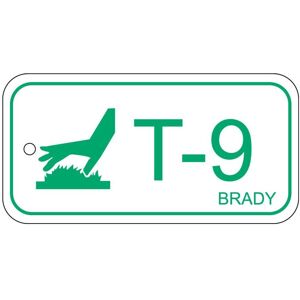 Brady, Sicherheitskennzeichnung, B-7527, Polypropylen Schild, Energy Source Tag - Thermal/Hohe Temperaturen, 75 x 38mm, Grüng Brady, Sicherheitskennzeichnung, B-7527, Polypropylen Schild, Energy Source Tag - Thermal/Hohe Temperaturen, 75 x 38mm, Grüng