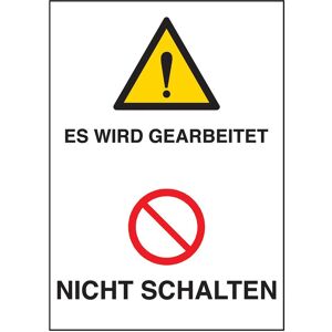 Brady, Sicherheitskennzeichnung, B-859, Magnetische Schilder, Schwarz, Gelb und Rot auf Weiss, 105 x 148mm, Beschriftung: "ES Brady, Sicherheitskennzeichnung, B-859, Magnetische Schilder, Schwarz, Gelb und Rot auf Weiss, 105 x 148mm, Beschriftung: "ES