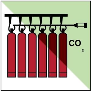 Brady, Sicherheitskennzeichnung, IMO - CO2-Feuerlöschanlage Brady, Sicherheitskennzeichnung, IMO - CO2-Feuerlöschanlage
