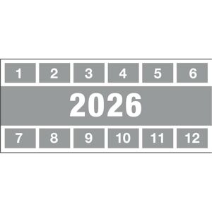 Brady, Sicherheitskennzeichnung, DATE INSPECTION LABELS 26 57x25 B-500, Prüfplakette 2026, grau, rechteckig 57 x 25 mm (225 E Brady, Sicherheitskennzeichnung, DATE INSPECTION LABELS 26 57x25 B-500, Prüfplakette 2026, grau, rechteckig 57 x 25 mm (225 E
