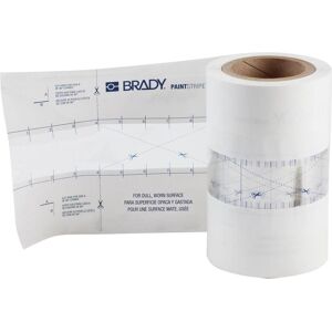 Brady, Sicherheitskennzeichnung, PaintStripe Schablone – Durchgehende Linie, Polyester, Transparent/Weiss, 50.80 mm x 30.50 m Brady, Sicherheitskennzeichnung, PaintStripe Schablone – Durchgehende Linie, Polyester, Transparent/Weiss, 50.80 mm x 30.50 m