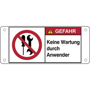 Brady, Sicherheitskennzeichnung, P/P069/DE423/ALU05-120X50-1, ISO-Sicherheitsschild - Keine Wartung durch Anwender Brady, Sicherheitskennzeichnung, P/P069/DE423/ALU05-120X50-1, ISO-Sicherheitsschild - Keine Wartung durch Anwender