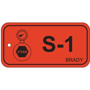Brady, Sicherheitskennzeichnung, B-7527, Polypropylen Schild, Energy Source Tag - Steam/Dampf, 75 x 38mm, Schwarz auf Orange Brady, Sicherheitskennzeichnung, B-7527, Polypropylen Schild, Energy Source Tag - Steam/Dampf, 75 x 38mm, Schwarz auf Orange